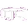 Estante de lavabo de pared de acero y madera maciza de roble de , Tocadores de baño - Ref: Foro24-3302401, Precio: 83,90 €, D...
