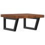 Estante de lavabo de pared de acero y madera maciza de roble de , Tocadores de baño - Ref: Foro24-3302415, Precio: 106,09 €, ...