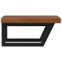 Estante de lavabo de pared de acero y madera maciza de roble de , Tocadores de baño - Ref: Foro24-3302415, Precio: 106,09 €, ...