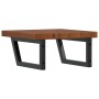 Estante de lavabo de pared de acero y madera maciza de roble de , Tocadores de baño - Ref: Foro24-3302415, Precio: 106,09 €, ...