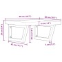 Estante de lavabo de pared de acero y madera maciza de roble de , Tocadores de baño - Ref: Foro24-3302415, Precio: 106,09 €, ...