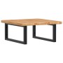Estante de lavabo de pared de acero y madera maciza de roble de , Tocadores de baño - Ref: Foro24-3302393, Precio: 83,13 €, D...