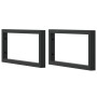 Estante de lavabo de pared de acero y madera maciza de roble de , Tocadores de baño - Ref: Foro24-3302393, Precio: 83,13 €, D...