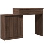 Tocador con luces LED marrón roble 115x37x110,5 cm de , Tocadores para dormitorios - Ref: Foro24-848233, Precio: 124,96 €, De...