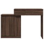 Tocador con luces LED marrón roble 115x37x110,5 cm de , Tocadores para dormitorios - Ref: Foro24-848233, Precio: 124,96 €, De...