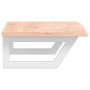 Estante de lavabo de pared de acero y madera maciza de roble de , Tocadores de baño - Ref: Foro24-3302546, Precio: 70,69 €, D...
