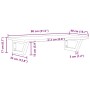 Estante de lavabo de pared de acero y madera maciza de roble de , Tocadores de baño - Ref: Foro24-3302546, Precio: 70,69 €, D...