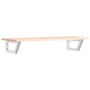Estante de lavabo de pared de acero y madera maciza de roble de , Tocadores de baño - Ref: Foro24-3302550, Precio: 79,92 €, D...