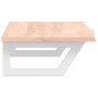 Estante de lavabo de pared de acero y madera maciza de roble de , Tocadores de baño - Ref: Foro24-3302550, Precio: 79,92 €, D...
