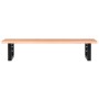 Estante de lavabo de pared de acero y madera maciza de roble de , Tocadores de baño - Ref: Foro24-3302565, Precio: 84,12 €, D...