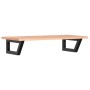 Estante de lavabo de pared de acero y madera maciza de roble de , Tocadores de baño - Ref: Foro24-3302567, Precio: 83,27 €, D...