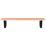 Estante de lavabo de pared de acero y madera maciza de roble de , Tocadores de baño - Ref: Foro24-3302567, Precio: 83,27 €, D...