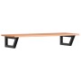 Estante de lavabo de pared de acero y madera maciza de roble de , Tocadores de baño - Ref: Foro24-3302571, Precio: 94,69 €, D...