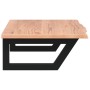 Estante de lavabo de pared de acero y madera maciza de roble de , Tocadores de baño - Ref: Foro24-3302571, Precio: 94,69 €, D...