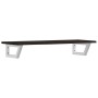 Estante de lavabo de pared de acero y madera maciza de roble de , Tocadores de baño - Ref: Foro24-3302590, Precio: 70,05 €, D...
