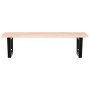 Estante de lavabo de pared de acero y madera maciza de roble de , Tocadores de baño - Ref: Foro24-3302599, Precio: 86,60 €, D...
