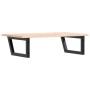 Estante de lavabo de pared de acero y madera maciza de roble de , Tocadores de baño - Ref: Foro24-3302599, Precio: 86,60 €, D...