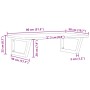 Estante de lavabo de pared de acero y madera maciza de roble de , Tocadores de baño - Ref: Foro24-3302599, Precio: 86,60 €, D...