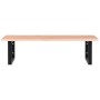 Estante de lavabo de pared de acero y madera maciza de roble de , Tocadores de baño - Ref: Foro24-3302609, Precio: 101,30 €, ...