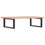 Estante de lavabo de pared de acero y madera maciza de roble de , Tocadores de baño - Ref: Foro24-3302609, Precio: 101,30 €, ...