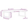 Estante de lavabo de pared de acero y madera maciza de roble de , Tocadores de baño - Ref: Foro24-3302621, Precio: 96,28 €, D...
