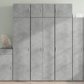 Aparador alto madera de ingeniería gris hormigón 70x42,5x185 cm de , Aparadores - Ref: Foro24-3281423, Precio: 187,96 €, Desc...
