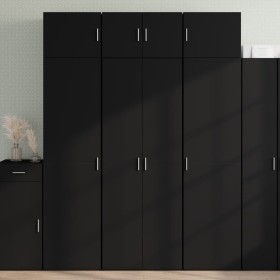 Aparador alto madera de ingeniería negro 70x42,5x185 cm de , Aparadores - Ref: Foro24-3281421, Precio: 201,49 €, Descuento: %