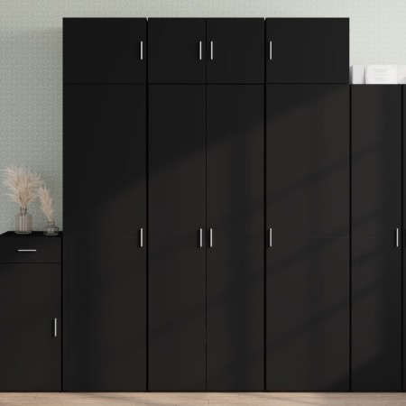 Aparador alto madera de ingeniería negro 70x42,5x185 cm de , Aparadores - Ref: Foro24-3281421, Precio: 201,49 €, Descuento: %