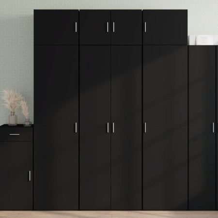 Aparador alto madera de ingeniería negro 70x42,5x185 cm de , Aparadores - Ref: Foro24-3281428, Precio: 214,42 €, Descuento: %