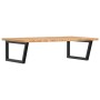 Estante de lavabo de pared de acero y madera maciza de roble de , Tocadores de baño - Ref: Foro24-3302483, Precio: 131,24 €, ...