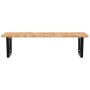 Estante de lavabo de pared de acero y madera maciza de roble de , Tocadores de baño - Ref: Foro24-3302483, Precio: 131,24 €, ...