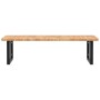 Estante de lavabo de pared de acero y madera maciza de roble de , Tocadores de baño - Ref: Foro24-3302481, Precio: 129,29 €, ...