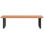 Estante de lavabo de pared de acero y madera maciza de haya de , Tocadores de baño - Ref: Foro24-3302525, Precio: 134,81 €, D...