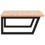 Estante de lavabo de pared de acero y madera maciza de haya de , Tocadores de baño - Ref: Foro24-3302519, Precio: 132,41 €, D...