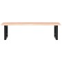 Estante de lavabo de pared de acero y madera maciza de roble de , Tocadores de baño - Ref: Foro24-3302637, Precio: 116,68 €, ...