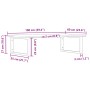 Estante de lavabo de pared de acero y madera maciza de roble de , Tocadores de baño - Ref: Foro24-3302637, Precio: 116,68 €, ...