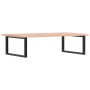 Estante de lavabo de pared de acero y madera maciza de roble de , Tocadores de baño - Ref: Foro24-3302649, Precio: 101,47 €, ...