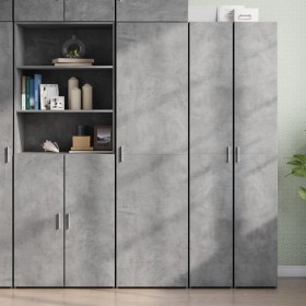 Aparador de madera de ingeniería gris hormigón 50x42,5x185 cm de , Aparadores - Ref: Foro24-3281416, Precio: 159,38 €, Descue...