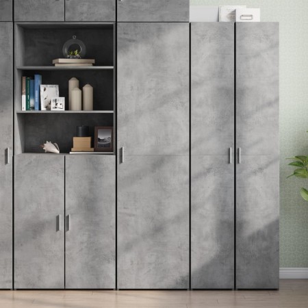 Aparador de madera de ingeniería gris hormigón 50x42,5x185 cm de , Aparadores - Ref: Foro24-3281416, Precio: 159,38 €, Descue...