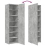 Aparador de madera de ingeniería gris hormigón 50x42,5x185 cm de , Aparadores - Ref: Foro24-3281416, Precio: 159,38 €, Descue...