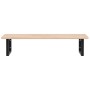Estante de lavabo de pared de acero y madera maciza de roble de , Tocadores de baño - Ref: Foro24-3302385, Precio: 95,08 €, D...