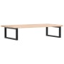 Estante de lavabo de pared de acero y madera maciza de roble de , Tocadores de baño - Ref: Foro24-3302385, Precio: 95,08 €, D...