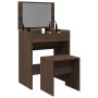 Tocador con taburete marrón roble 60x40x113,5 cm de , Tocadores para dormitorios - Ref: Foro24-848219, Precio: 111,07 €, Desc...