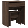 Tocador con taburete marrón roble 60x40x113,5 cm de , Tocadores para dormitorios - Ref: Foro24-848219, Precio: 111,07 €, Desc...