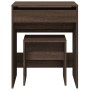 Tocador con taburete marrón roble 60x40x113,5 cm de , Tocadores para dormitorios - Ref: Foro24-848219, Precio: 111,07 €, Desc...