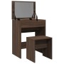 Tocador con taburete marrón roble 60x40x113,5 cm de , Tocadores para dormitorios - Ref: Foro24-848219, Precio: 111,07 €, Desc...