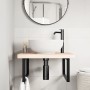 Estante de lavabo de pared de acero y madera maciza de roble de , Tocadores de baño - Ref: Foro24-3302469, Precio: 120,07 €, ...