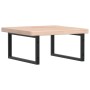 Estante de lavabo de pared de acero y madera maciza de roble de , Tocadores de baño - Ref: Foro24-3302469, Precio: 120,07 €, ...