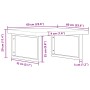 Estante de lavabo de pared de acero y madera maciza de roble de , Tocadores de baño - Ref: Foro24-3302469, Precio: 120,07 €, ...