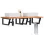 Estante de lavabo de pared de acero y madera maciza de haya de , Tocadores de baño - Ref: Foro24-3302455, Precio: 148,27 €, D...